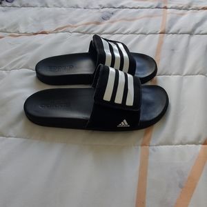 Adidas slides.